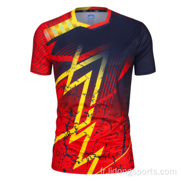 Femmes sublimées Men Sport Badminton Tennis Shirt